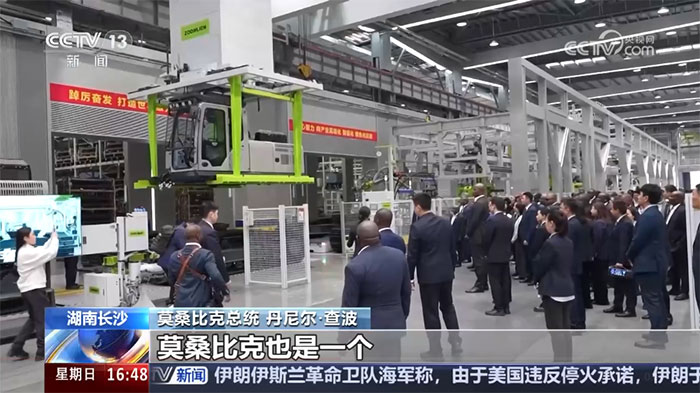 Mozambican President Visits Zoomlion Smart Industrial City on First Day of China Trip, Praises Chinese Intelligent Equip