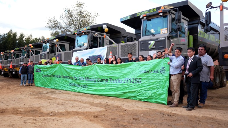 Zoomlion delivers mining dump trucks to a gold mine in Peru