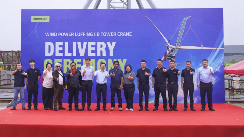 Zoomlion's Ultra-Large Wind Power Tower Crane Delivered Again to Thailand