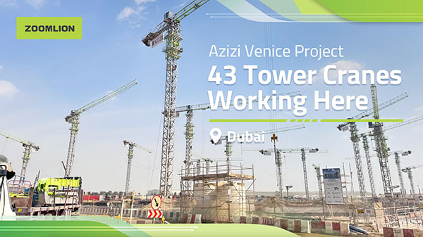 Azizi Venice Project 43 Tower Cranes Working Here