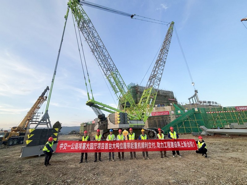 Zoomlion's crawler crane participates in the local landmark project of Ethiopia