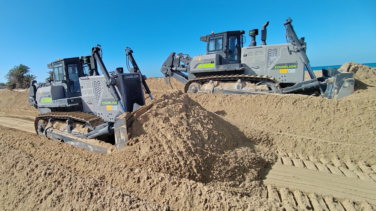 Zoomlion Crawler Bulldozer ZD340G Construction Works in Mongolia