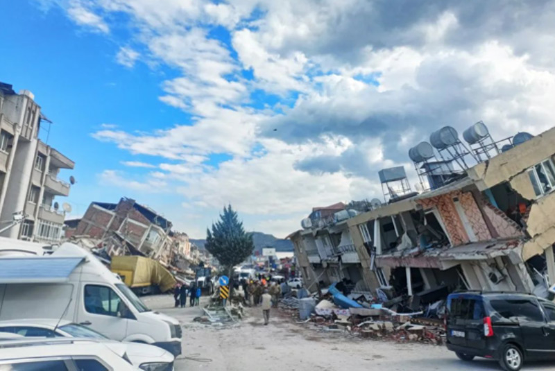 Turkey's Aurora Green on Strong Earthquake Ruins